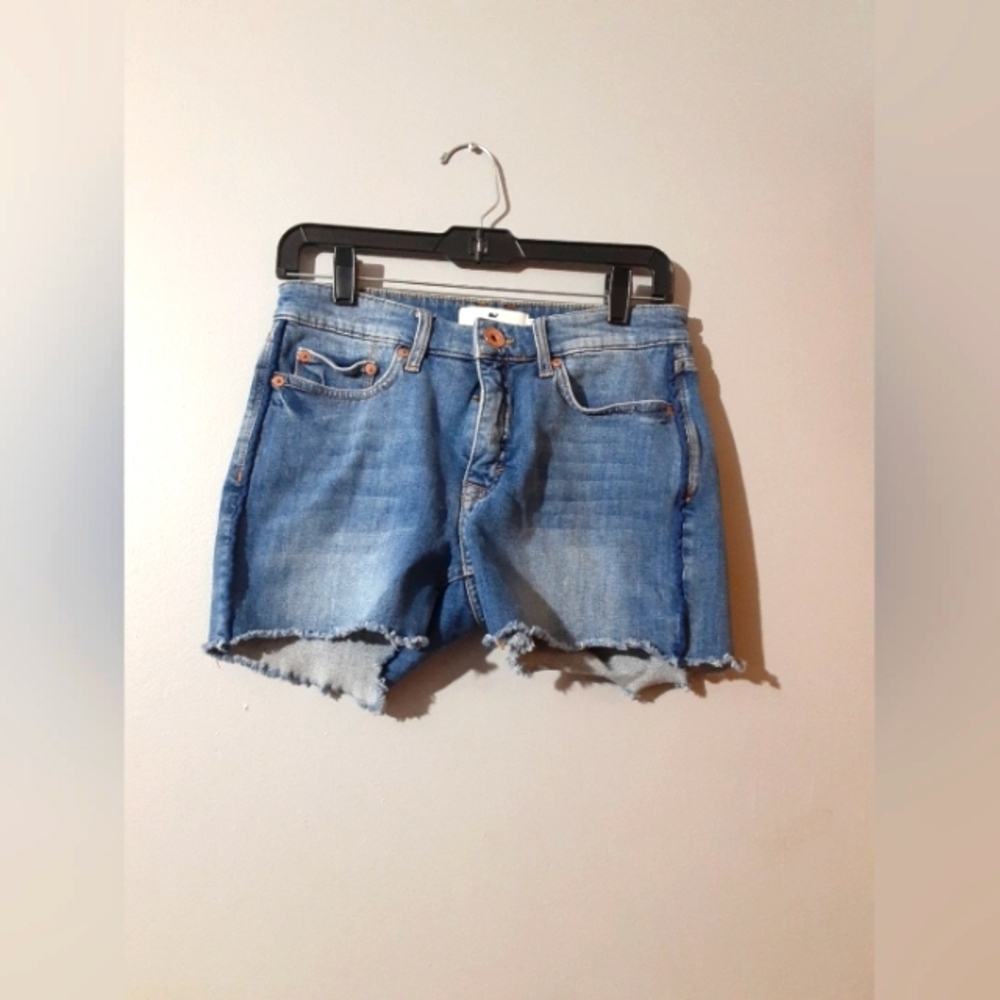 Vineyard Vines Women's Short Denim Distressed Cut Off Size 26 Summer Spring